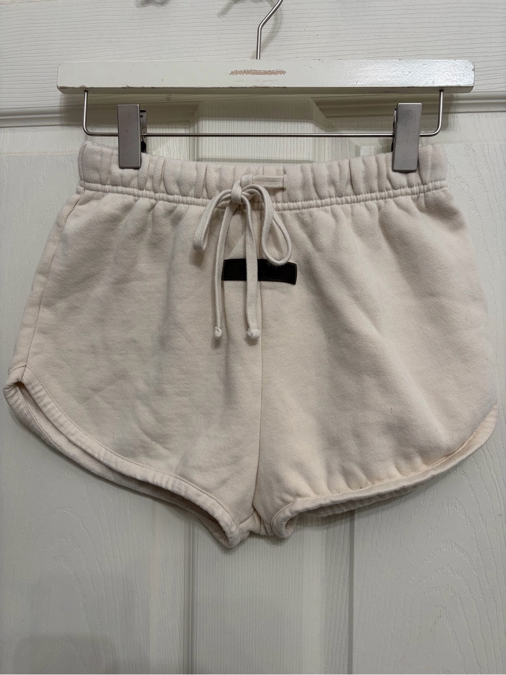 Fear of God Essentials fleece running shorts SMALL beige color
